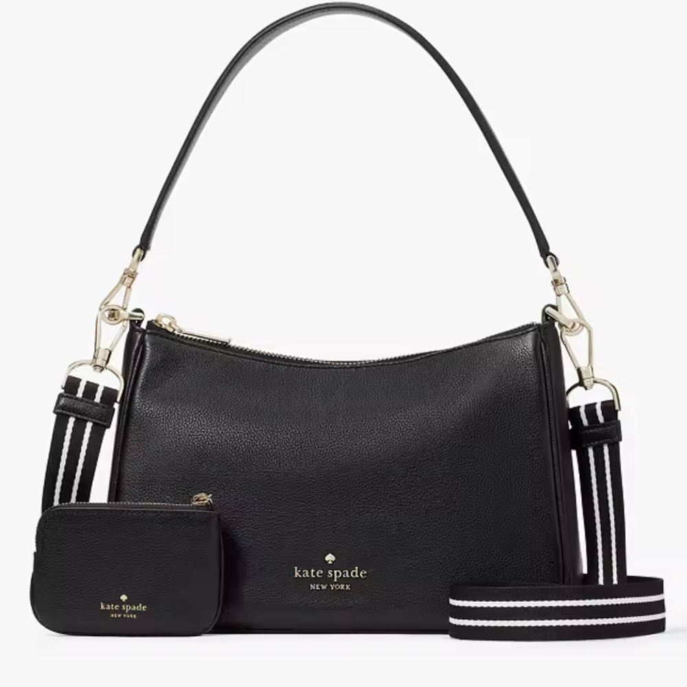 Kate Spade Rosie Shoulder Bag With Tech Attachment AirPod 
Black 
NWT